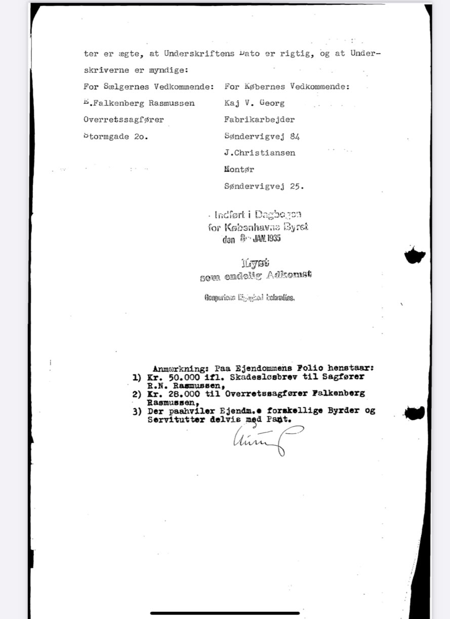 Tinglyst adkomst af foreningsmatriklerne 6a og 2746 (side 1)